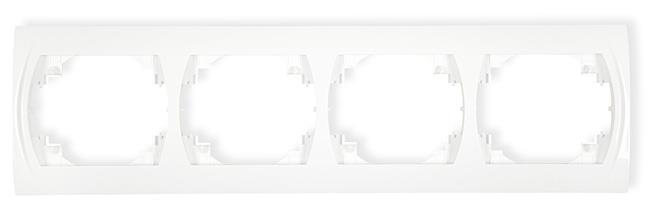 LOGO Ramka pozioma poczwórna biała LRH-4 Karlik